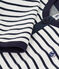 Mono largo a rayas marineras de jersey grueso para bebé blanco MARSHMALLOW/azul SMOKING