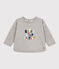 Sudadera de muletón de bebé gris CHATON CHINE