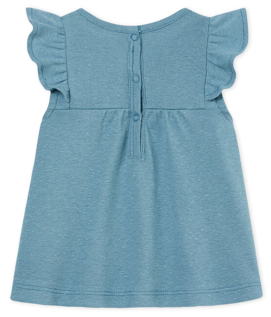 Blusa manga corta de algodón/lino para bebé niña FONTAINE