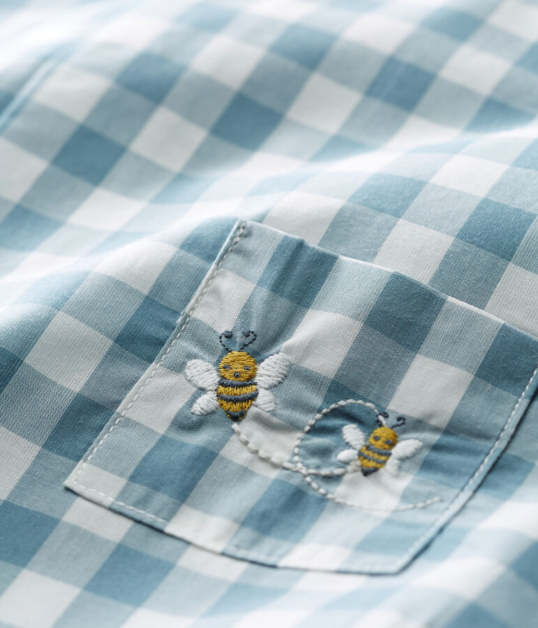 Mono corto para beb&eacute; ni&ntilde;o azul FONTAINE/blanco MARSHMALLOW