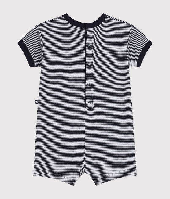Mono corto de jersey para bebé azul SMOKING/blanco MARSHMALLOW