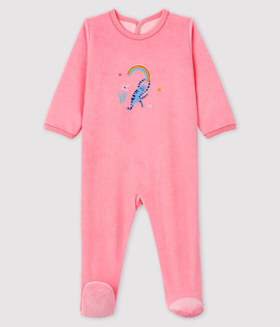 Pelele de terciopelo rosa para bebé niña rosa GRETEL