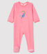 Pelele de terciopelo rosa para bebé niña