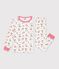 Pijama infantil de algod&oacute;n con estampado de animales blanco/multicolor
