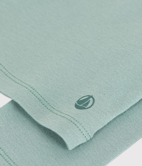 Cárdigan infantil de algodón liso verde PAUL