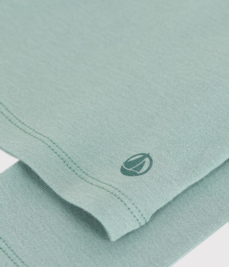 C&aacute;rdigan infantil de algod&oacute;n liso verde