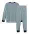 Pijama de punto para niño verde PINEDE/blanco MARSHMALLOW