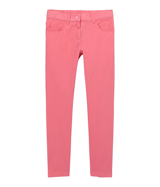 Pantalón para niña en jean colorido rosa PETAL