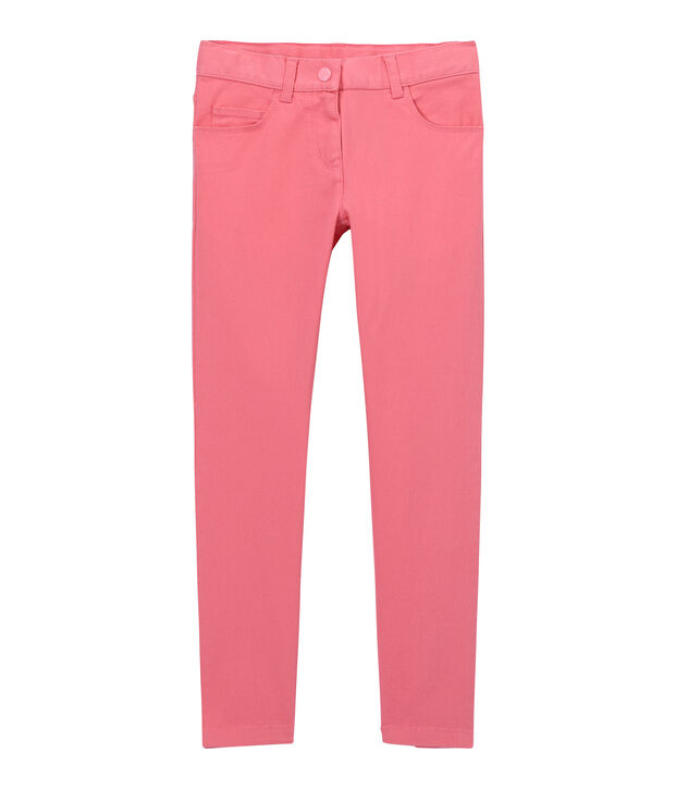 Pantal&oacute;n para ni&ntilde;a en jean colorido rosa