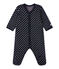 Pijama de lunares para bebé niña azul SMOKING/blanco ECUME