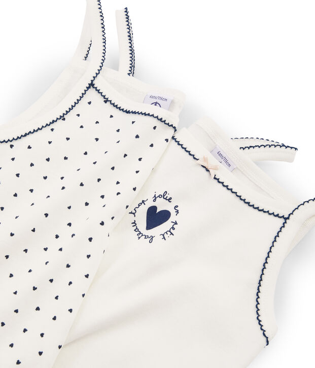 Par de camisas de tirantes para ni&ntilde;a multicolor