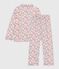 Pijama infantil abotonado de algodón estampado blanco MARSHMALLOW/blanco MULTICO