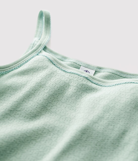 Camiseta de tirantes L'ICONIQUE de algodón de mujer verde HERBIER