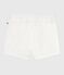 Shorts de seersucker a rayas para bebé blanco ECUME