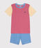 Pijama corto infantil a rayas de algodón CORRIDA/ MULTICO