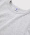 Camiseta de cuello redondo emblemática de algodón de mujer gris BELUGA CHINE