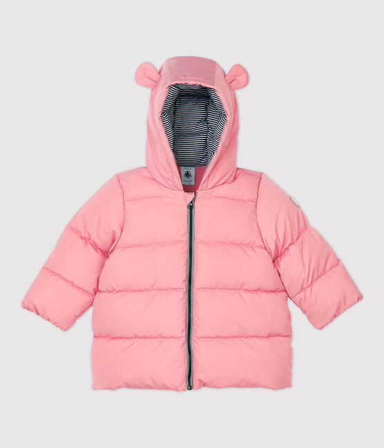 Chaqueta alcolchada de poliéster para bebé. rosa CHARME