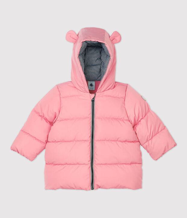Chaqueta alcolchada de poli&eacute;ster para beb&eacute;. rosa