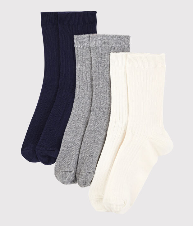 Juego de 3 pares de calcetines de ni&ntilde;o multicolor