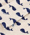Pijama infantil de algodón con estampado de ballenas beige MONTELIMAR/azul MEDIEVAL
