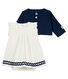 Vestido body y cárdigan para bebé niña