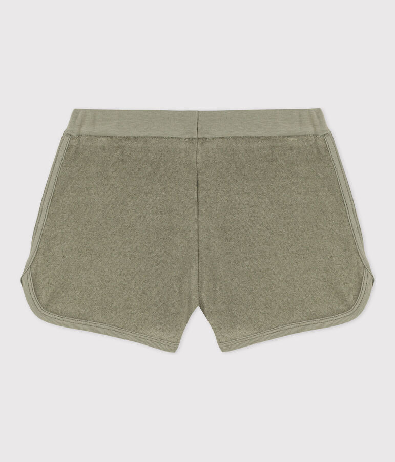 Shorts de rizo para ni&ntilde;a verde