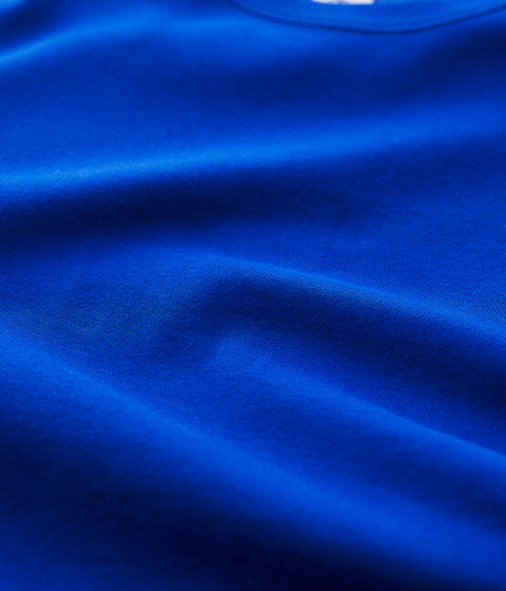 Camiseta de cuello redondo emblemática de algodón de mujer azul SURF