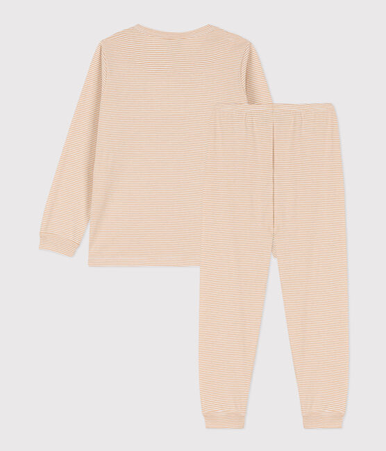 Pijama de algodón a rayas para niño/niña TOURONE/ MARSHMALLOW