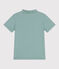 Polo infantil de algodón liso de manga corta verde PAUL