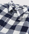 Camisa de algodón de bebé. azul SMOKING/blanco MARSHMALLOW