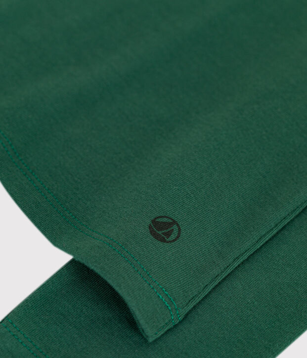 Camiseta de cuello alto Ic&oacute;nica de algod&oacute;n para mujer verde