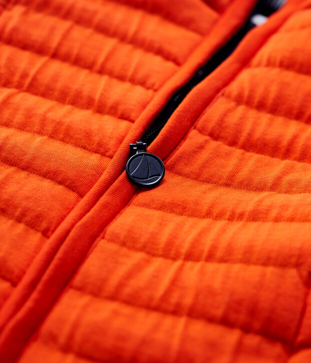 Cazadora de tejido t&uacute;bico acolchado de ni&ntilde;a/ni&ntilde;o naranja