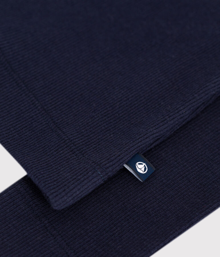 Camiseta Ic&oacute;nica de manga larga de lana y algod&oacute;n para mujer azul