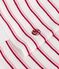 Camiseta de manga larga de algod&oacute;n a rayas para mujer blanco/rojo