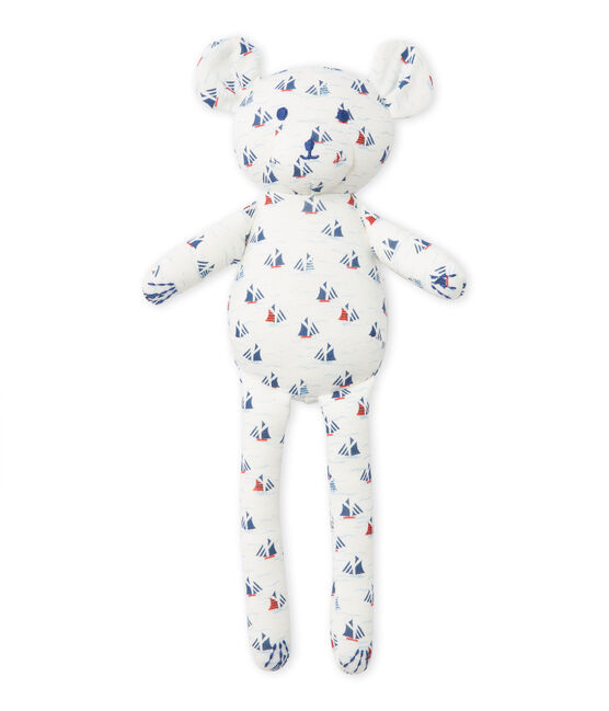 Doudou estampado para bebé niño blanco LAIT/blanco MULTICO