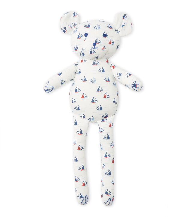 Doudou estampado para beb&eacute; ni&ntilde;o blanco/multicolor