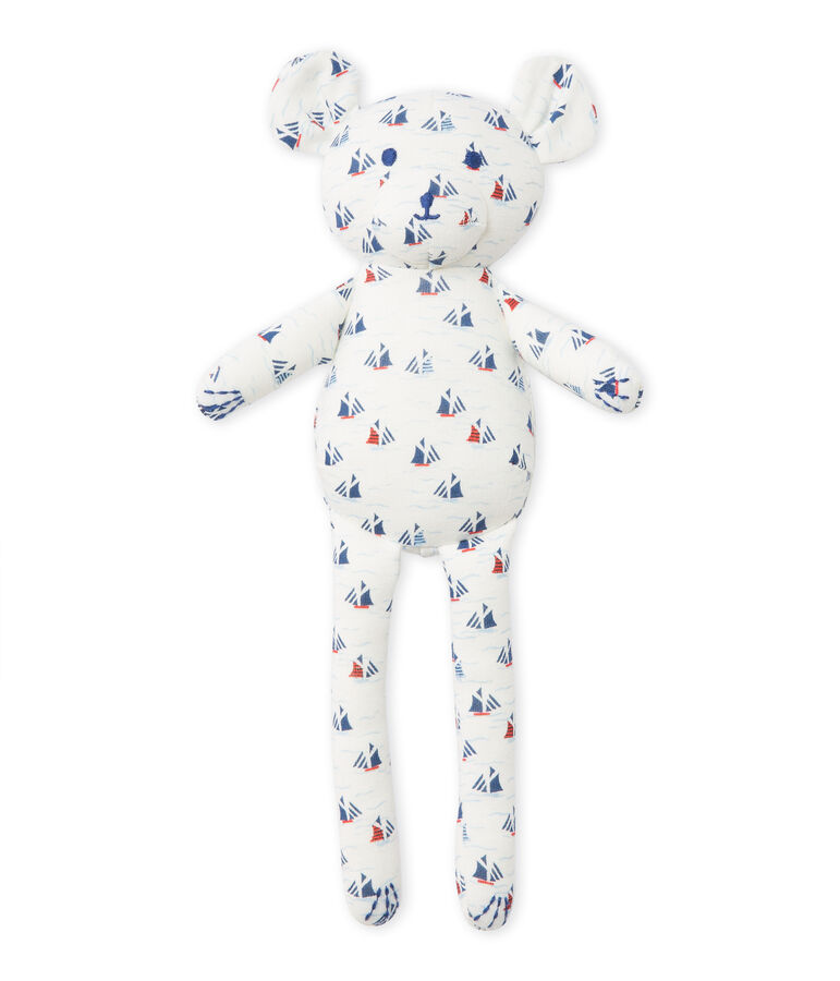 Doudou estampado para beb&eacute; ni&ntilde;o blanco/multicolor