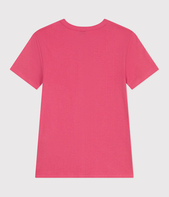 Camiseta Icónica lisa de algodón para mujer rosa PEONIA