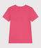 Camiseta Icónica lisa de algodón para mujer rosa PEONIA