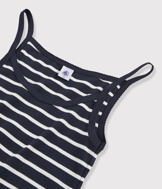 Camisón de rayas para mujer azul SMOKING/blanco MARSHMALLOW