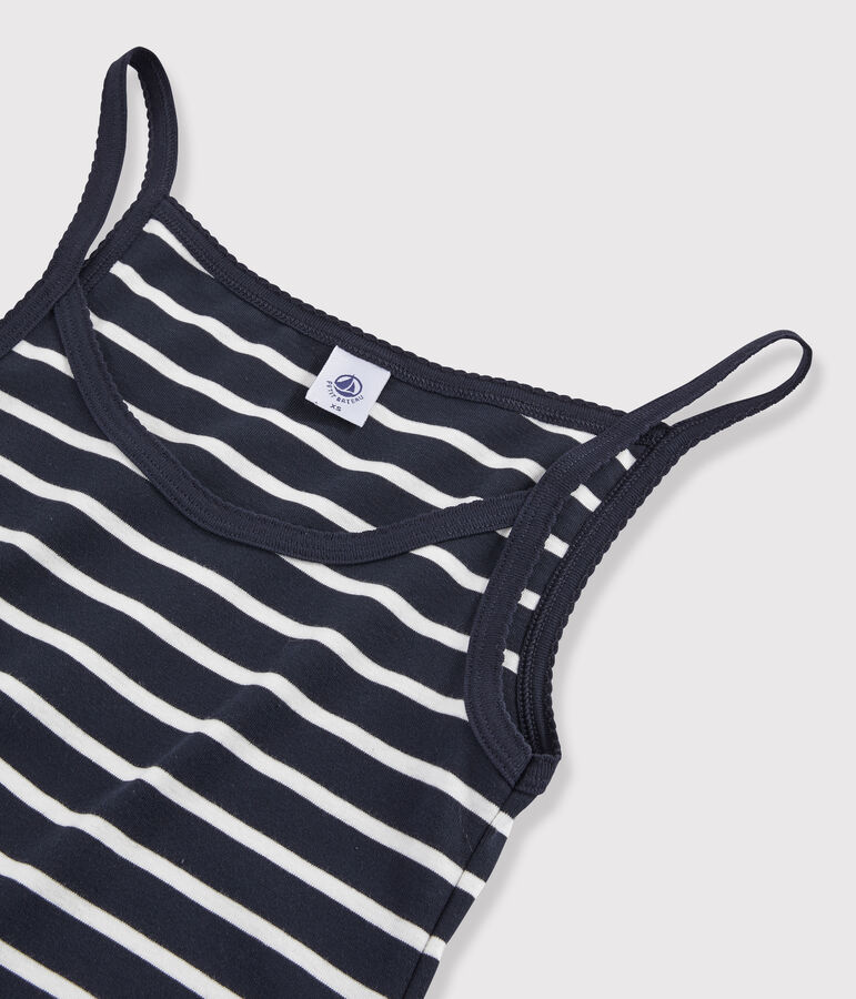 Camis&oacute;n de rayas para mujer azul SMOKING/blanco MARSHMALLOW