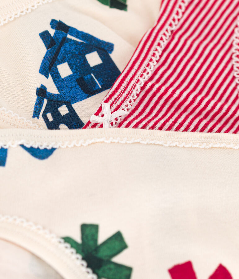 Juego de 3 braguitas de algod&oacute;n de Navidad para ni&ntilde;a multicolor