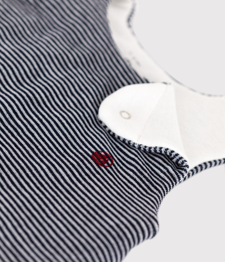 Saco de terciopelo milrayas para beb&eacute; azul SMOKING/blanco MARSHMALLOW