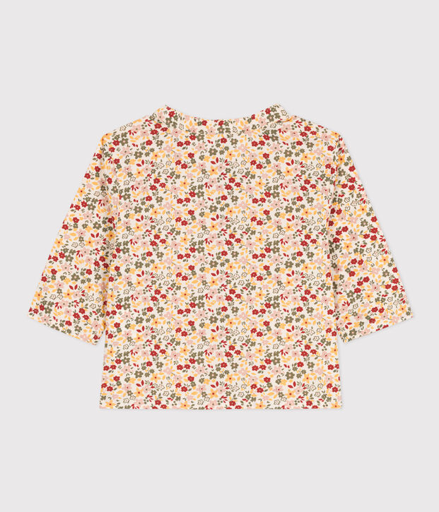 Camisa estampada de popelina para beb&eacute; crudo/multicolor
