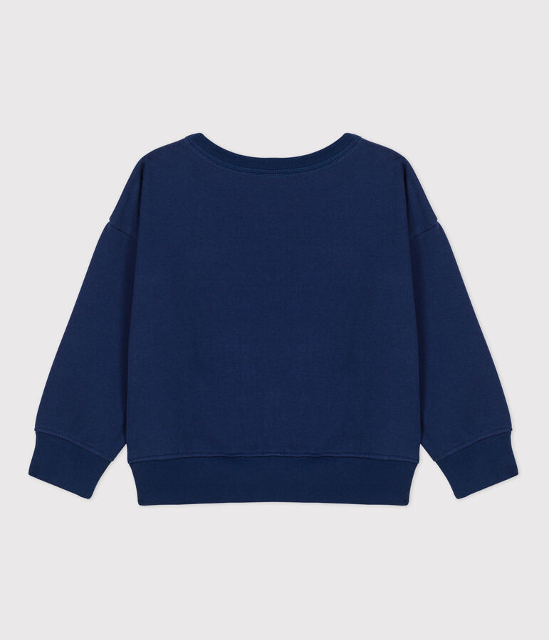 Sudadera de mulet&oacute;n infantil unisex azul
