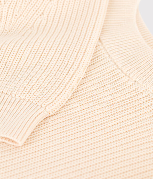 Jersey de punto ingl&eacute;s de algod&oacute;n para mujer crudo