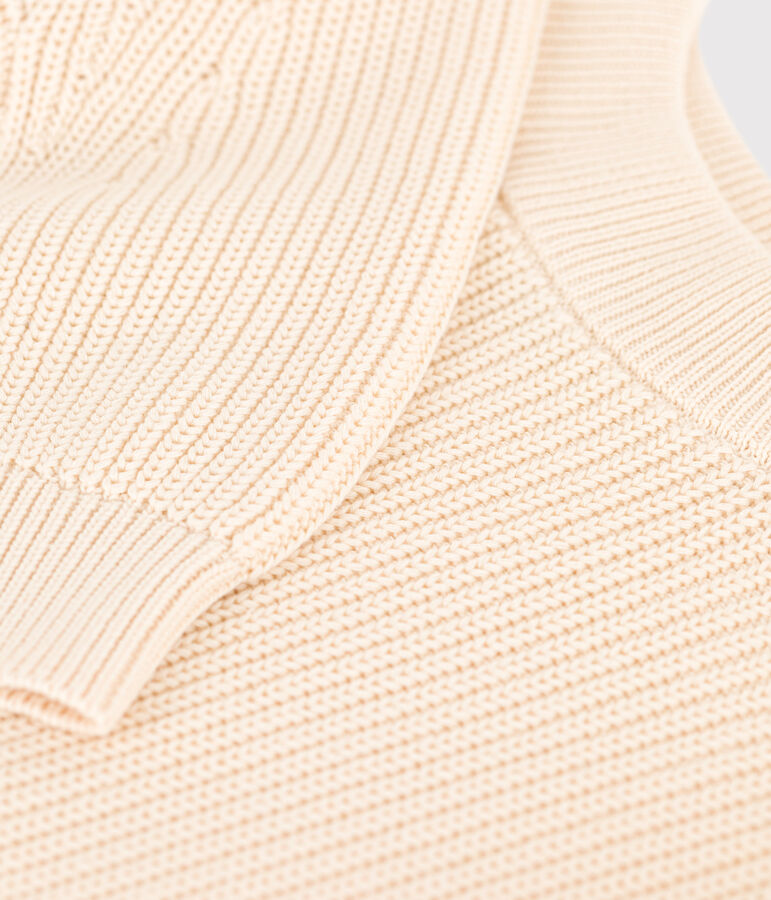 Jersey de punto ingl&eacute;s de algod&oacute;n para mujer crudo