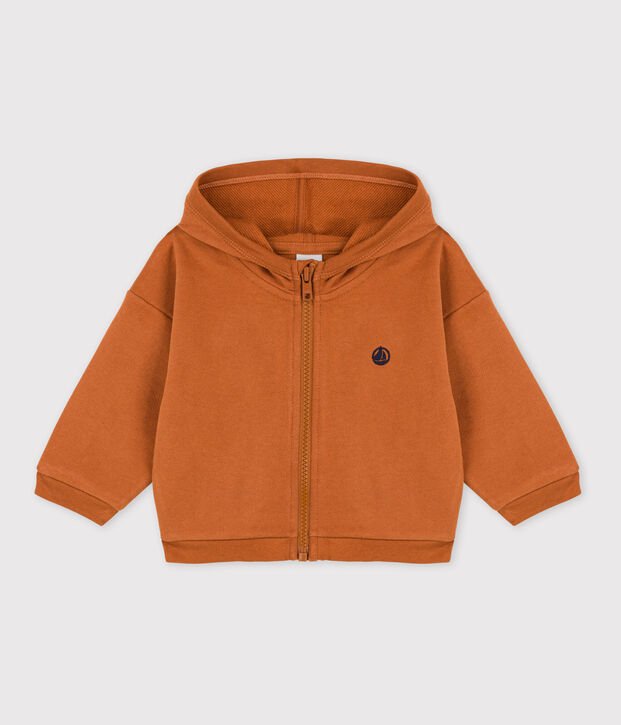 Sudadera con capucha de beb&eacute; marron
