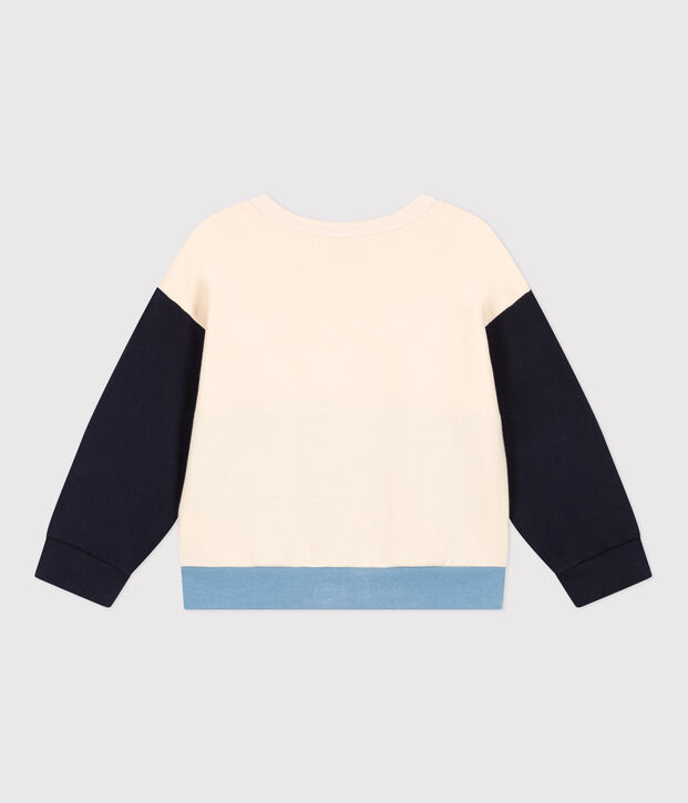 Sudadera de mulet&oacute;n afelpado para ni&ntilde;o crudo/multicolor