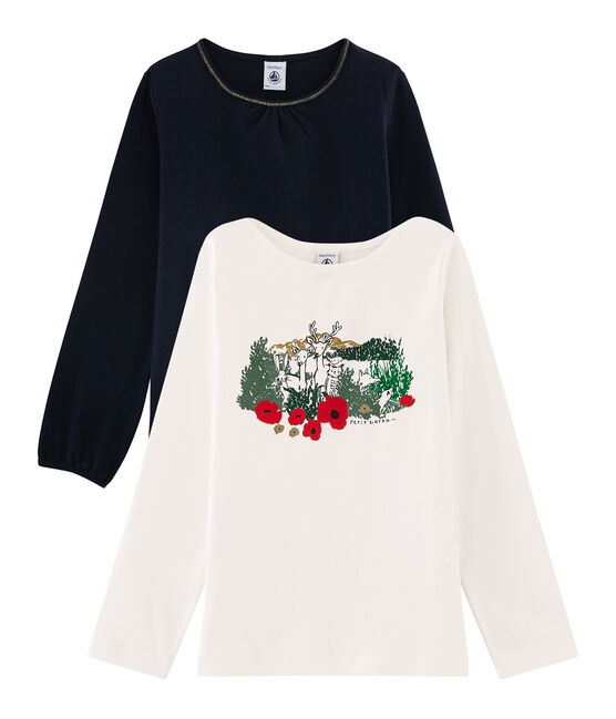 Juego de dos camisetas de niña variante 2